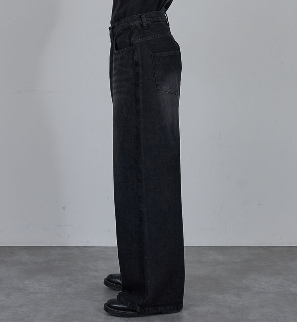 ABAHOUSE「【AH ABAHOUSE】ブラスト ワイドバギー デニムパンツ / セットアップ」|デニム|