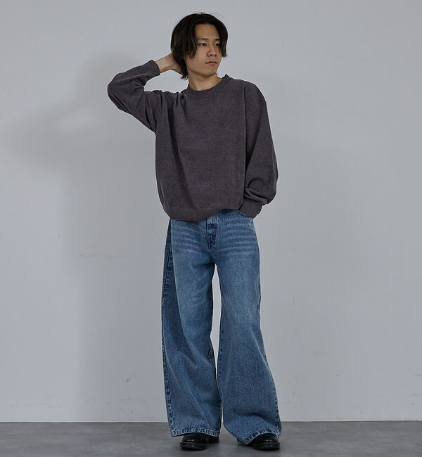 ABAHOUSE「【AH ABAHOUSE】ブラスト ワイドバギー デニムパンツ / セットアップ」|デニム|