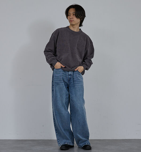 ABAHOUSE「【AH ABAHOUSE】ハイゲージモール クルーネックニット」|ニット・セーター|