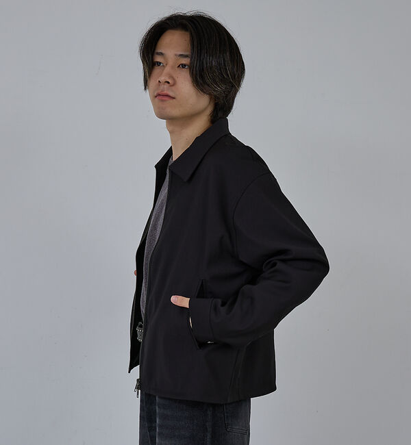 ABAHOUSE「【AH ABAHOUSE】クロップド ダブルジップアップブルゾン」|ブルゾン・スタジャン|