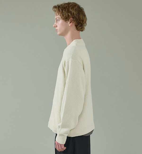 ABAHOUSE「コットンブークレー ダブルZIP ニットブルゾン / クルーカーディガン」|ブルゾン・スタジャン|