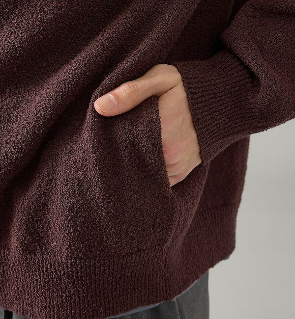 ABAHOUSE「コットンブークレー ダブルZIP ニットブルゾン / クルーカーディガン」|ブルゾン・スタジャン|