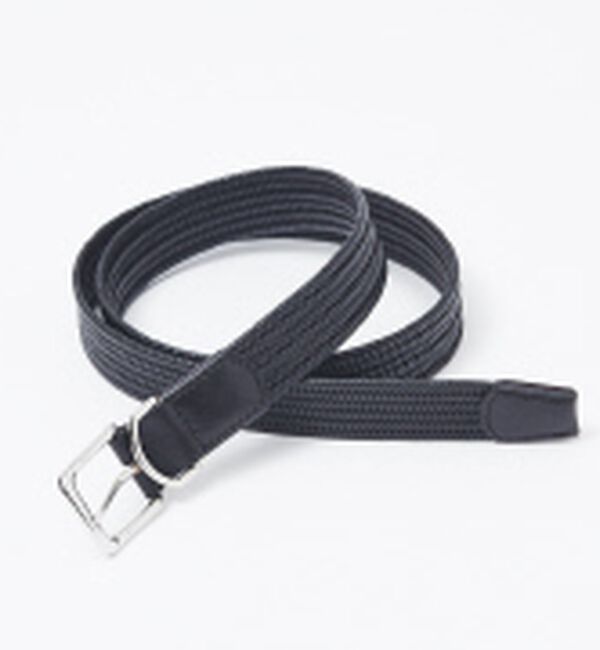 ABAHOUSE「【ABAHOUSE　les essentiels】　　ストレッチメッシュベルト　」|ベルト|ブラック