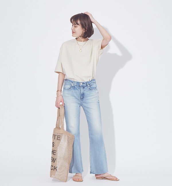 Rouge vif「ピースダイコットンチュニックTシャツ」|Tシャツ・カットソー|