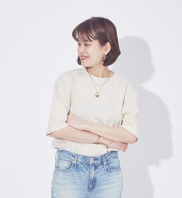 Rouge vif「ピースダイコットンチュニックTシャツ」|Tシャツ・カットソー|