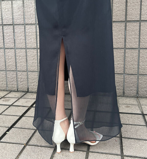 Rouge vif「楊柳シアーロングスカート」|スカート|