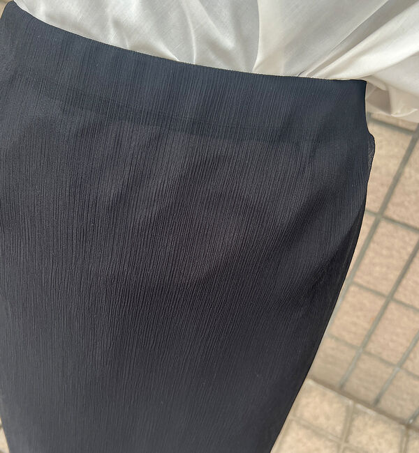 Rouge vif「楊柳シアーロングスカート」|スカート|