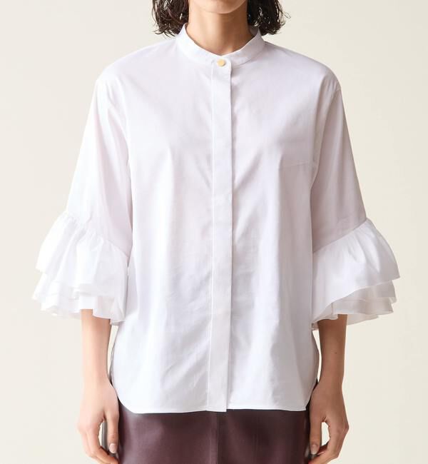 TIARA「フリルスリーブシャツブラウス」|シャツ・ブラウス|