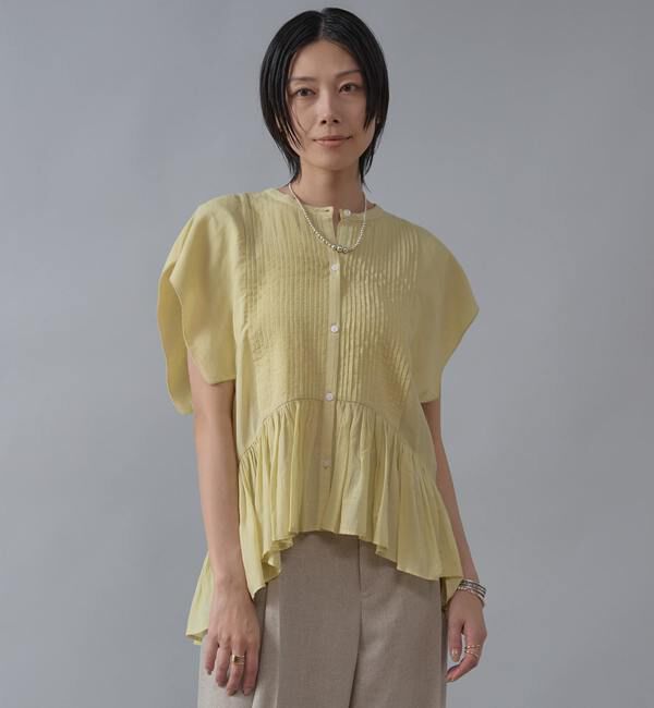Liesse「【インド生産】ピンタックブラウス」|シャツ・ブラウス|