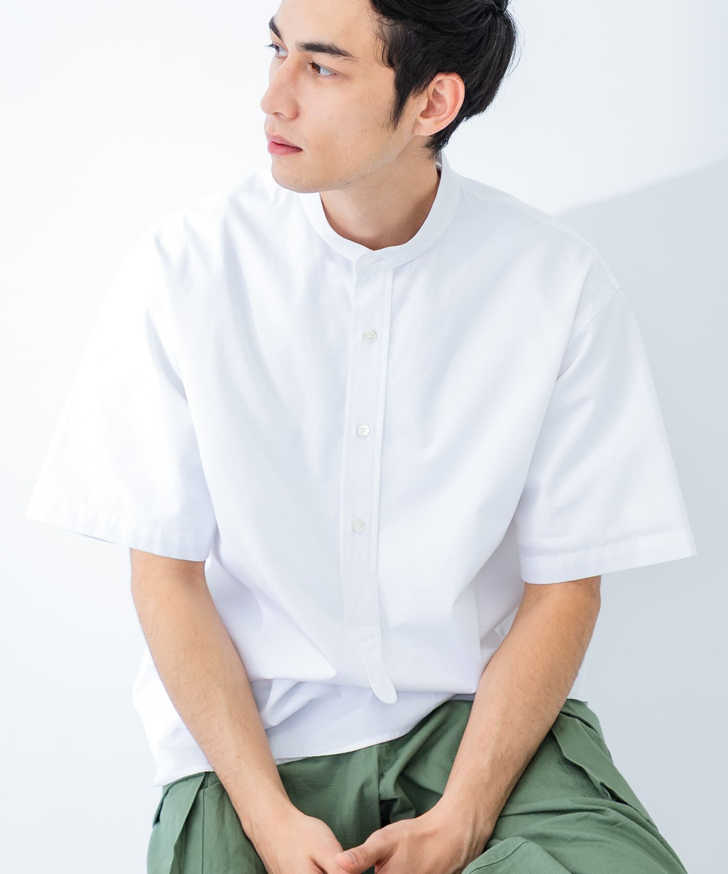 URBAN RESEARCH「new basic　THOMAS MASON BAND PULLOVER SHIRTS」|シャツ・ブラウス|