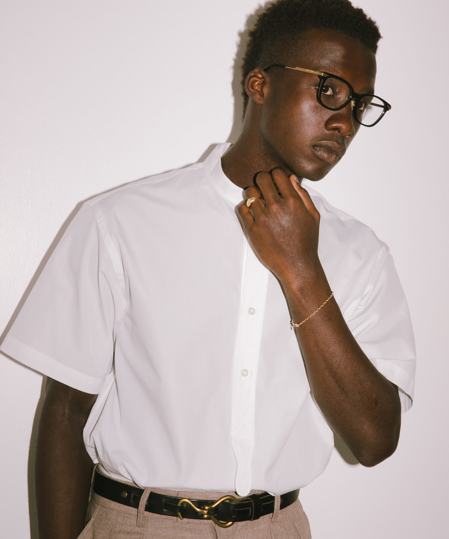 URBAN RESEARCH「new basic　THOMAS MASON BAND PULLOVER SHIRTS」|シャツ・ブラウス|