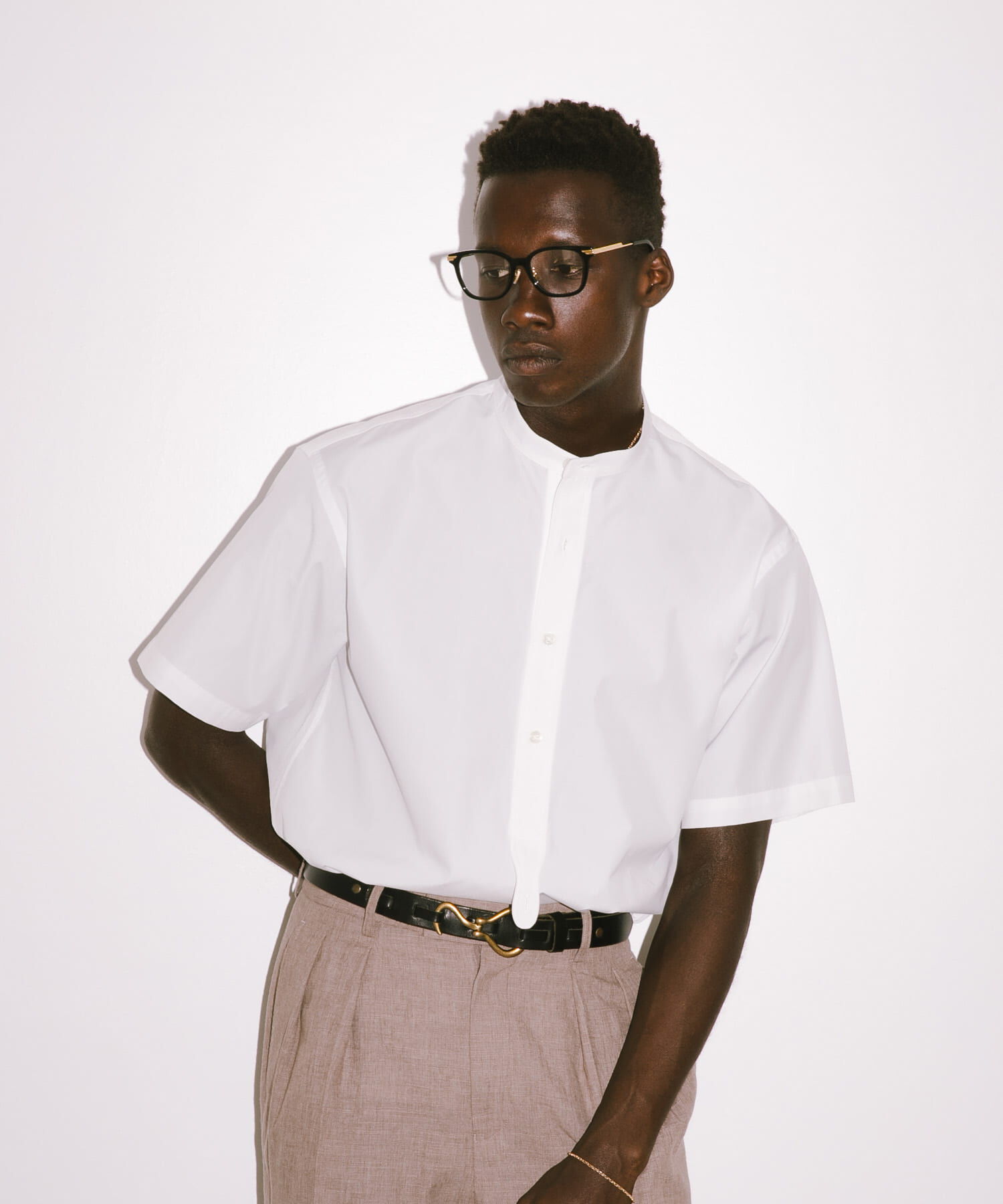 URBAN RESEARCH「new basic　THOMAS MASON BAND PULLOVER SHIRTS」|シャツ・ブラウス|