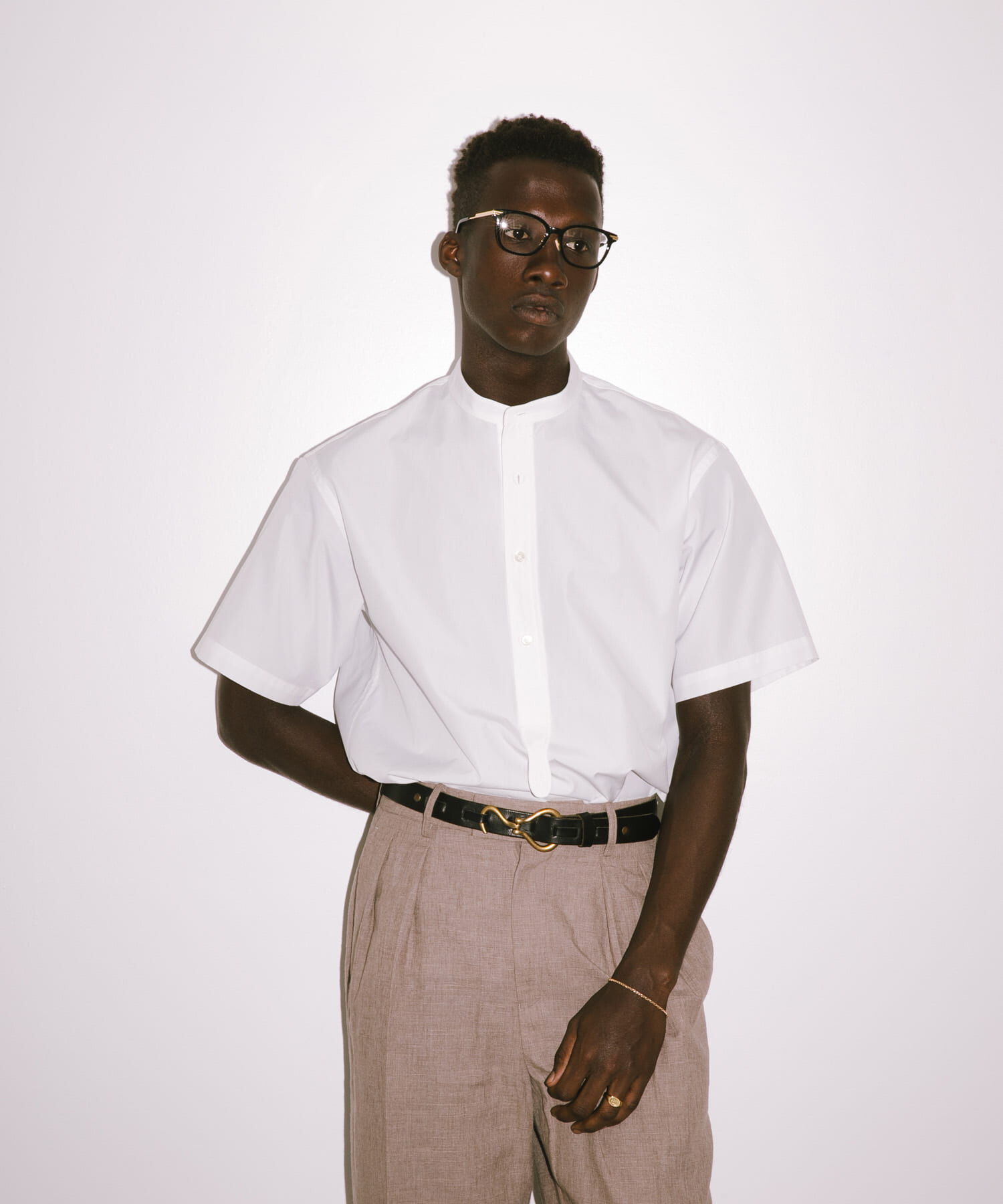 URBAN RESEARCH「new basic　THOMAS MASON BAND PULLOVER SHIRTS」|シャツ・ブラウス|