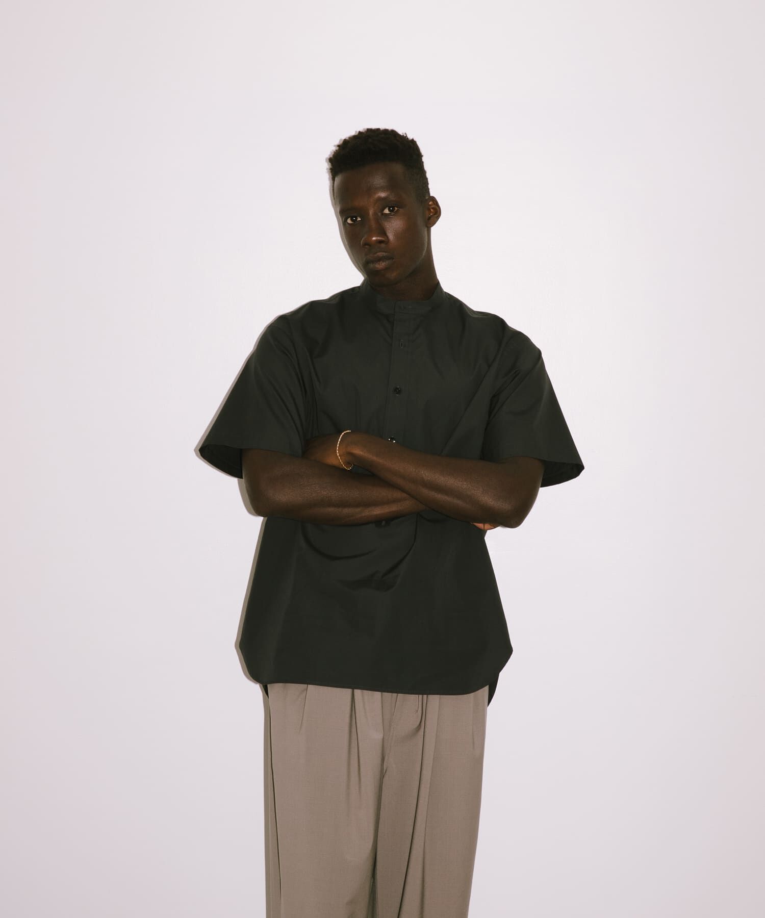 URBAN RESEARCH「new basic　THOMAS MASON BAND PULLOVER SHIRTS」|シャツ・ブラウス|