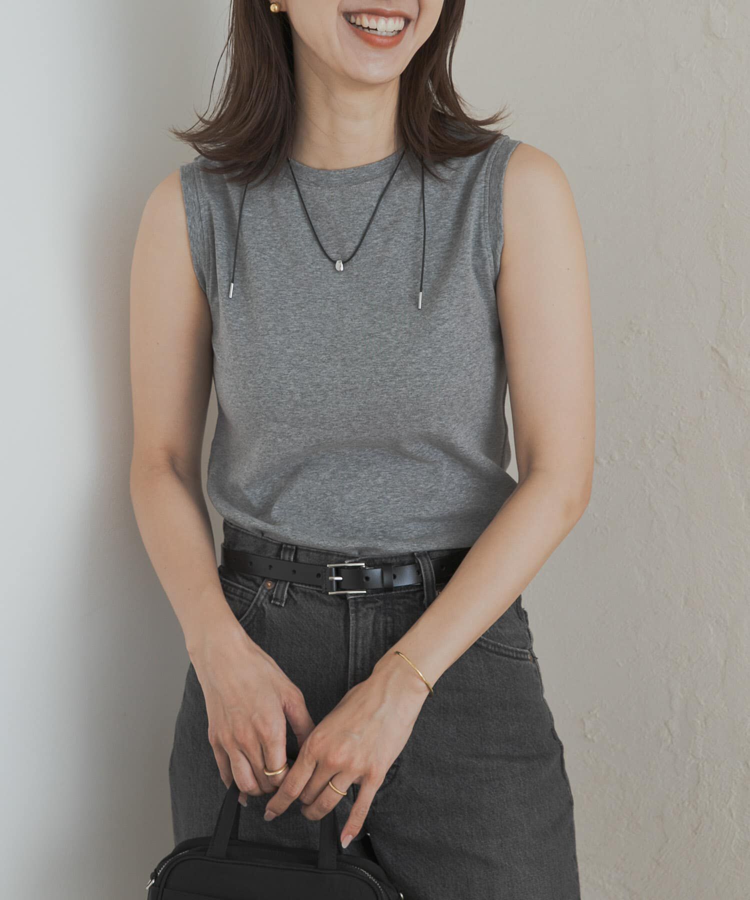 URBAN RESEARCH DOORS「クリアフライスノースリーブプルオーバー」|Tシャツ・カットソー|