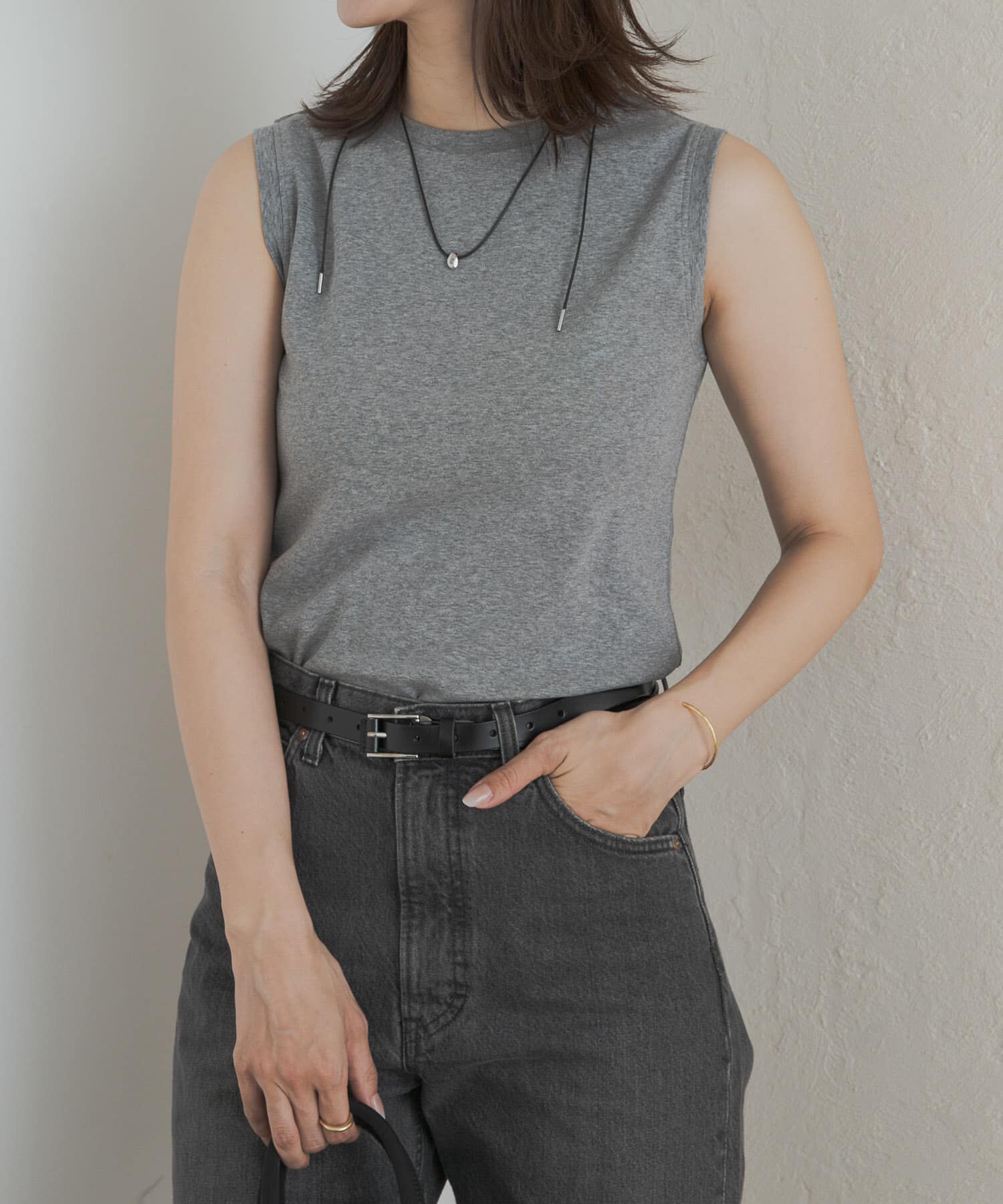 URBAN RESEARCH DOORS「クリアフライスノースリーブプルオーバー」|Tシャツ・カットソー|