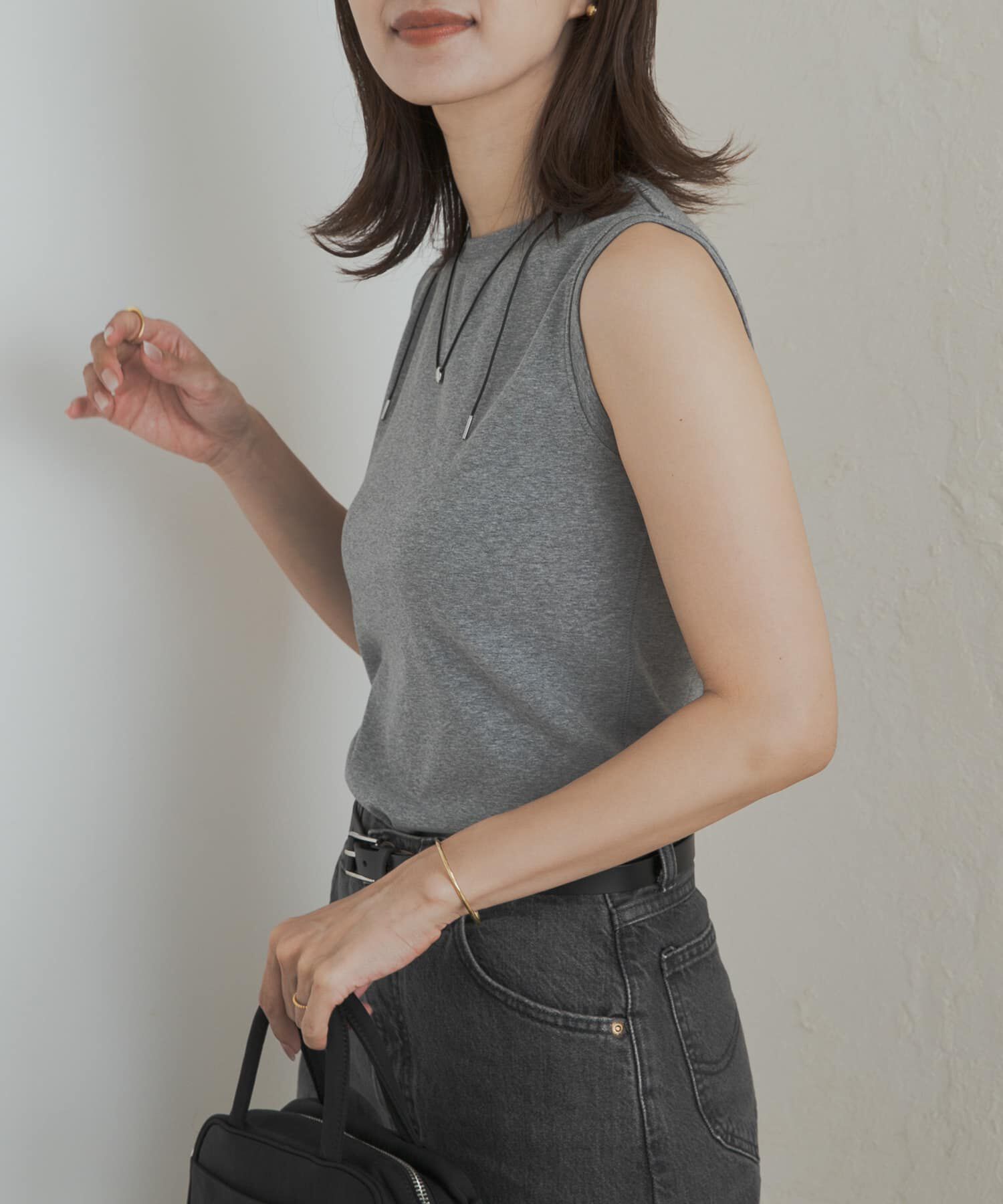 URBAN RESEARCH DOORS「クリアフライスノースリーブプルオーバー」|Tシャツ・カットソー|