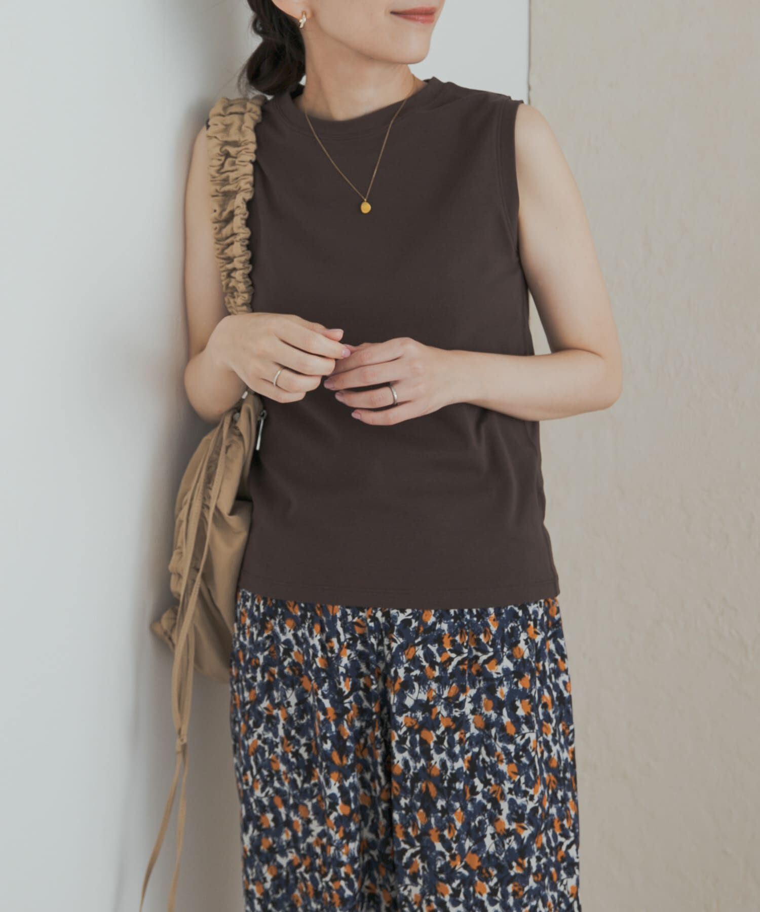 URBAN RESEARCH DOORS「クリアフライスノースリーブプルオーバー」|Tシャツ・カットソー|