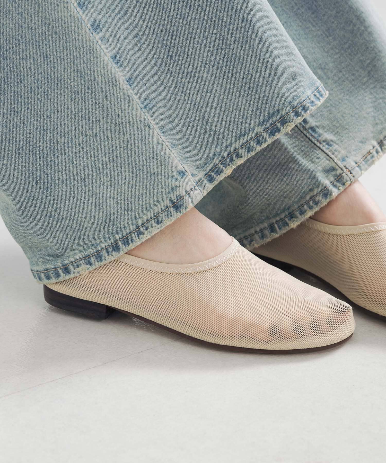 URBAN RESEARCH「メッシュシアーバレーシューズ」|バレエシューズ|