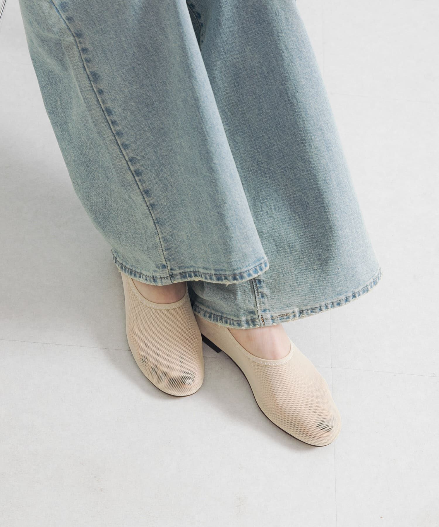 URBAN RESEARCH「メッシュシアーバレーシューズ」|バレエシューズ|