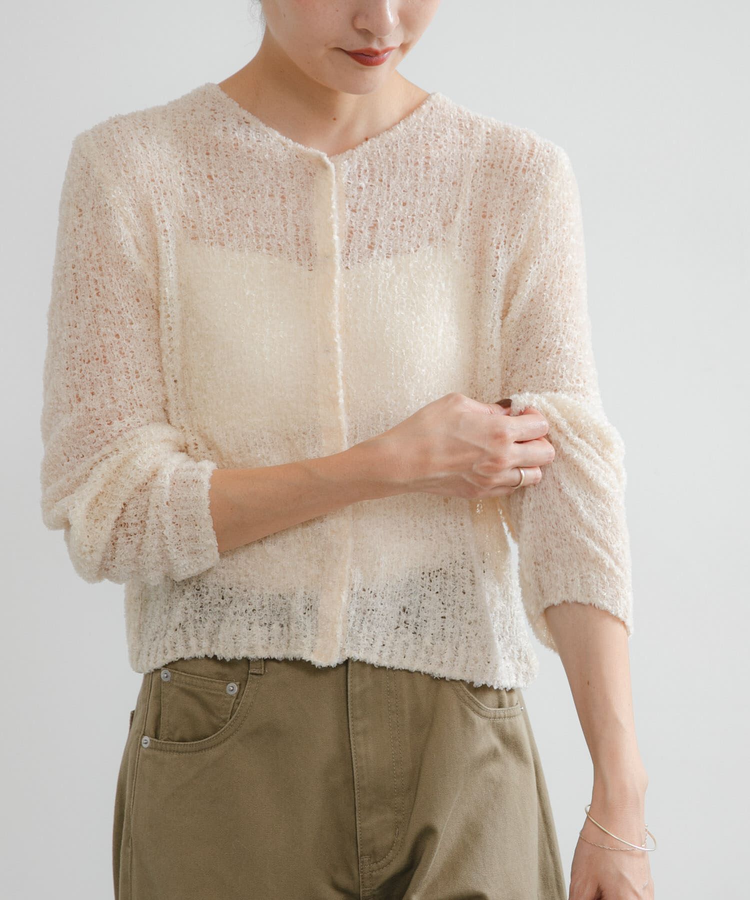 URBAN RESEARCH「シアーモールショート丈カーディガン」|カーディガン|