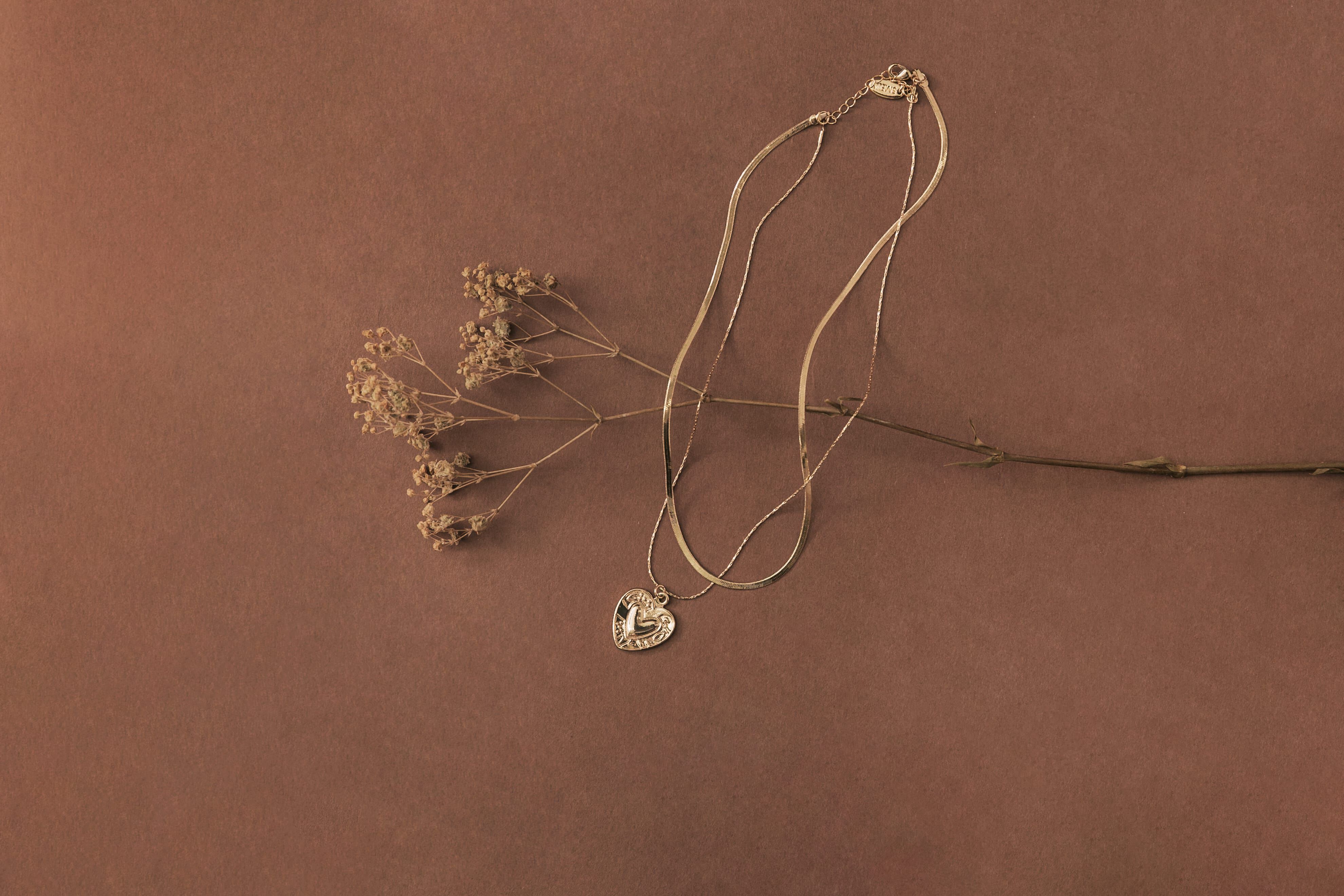 SMELLY「ハートプレートレイヤードネックレス」|ネックレス|