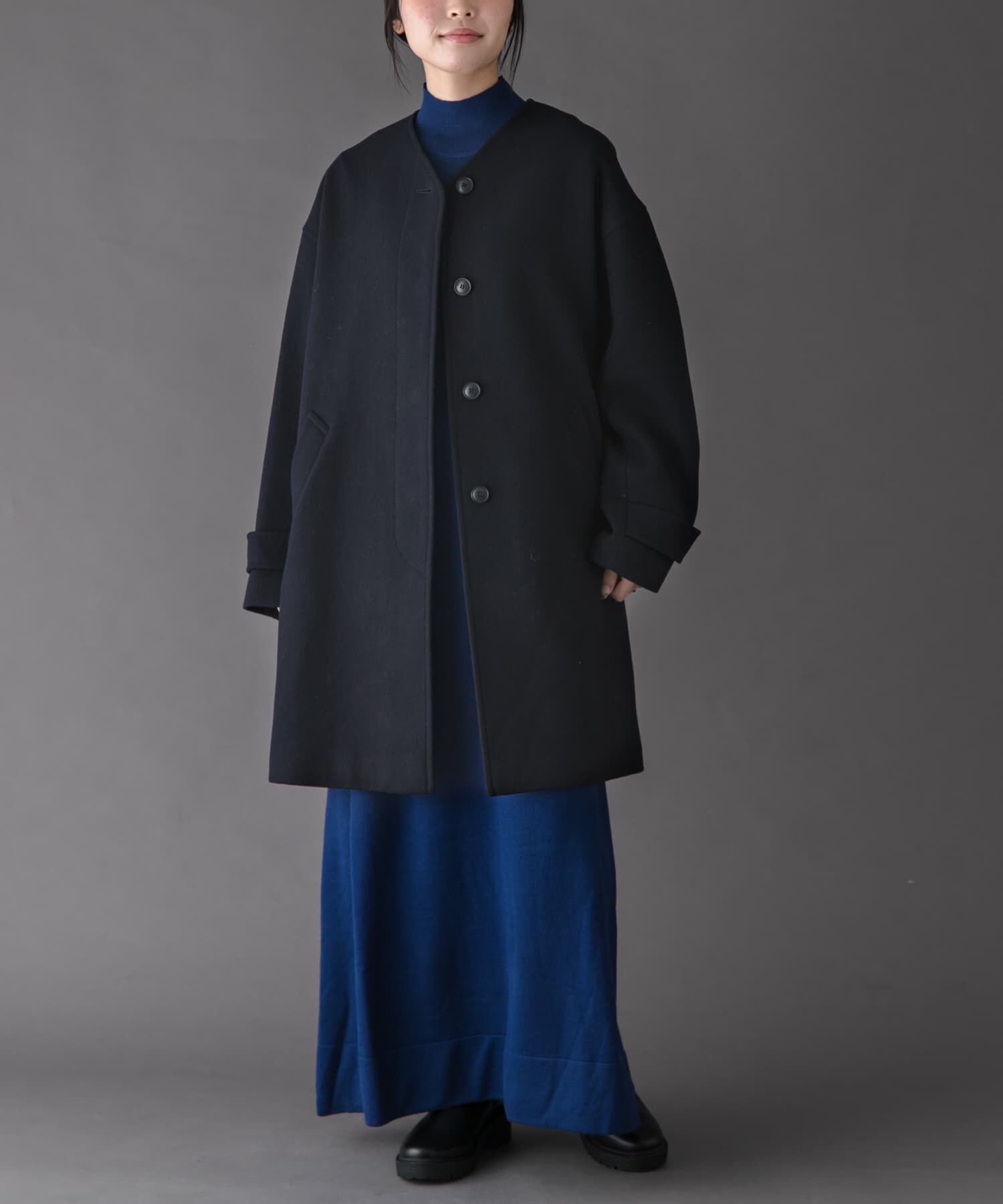 FORK&SPOON ウールノーカラーコート（URBAN RESEARCH DOORS）｜ルミネ