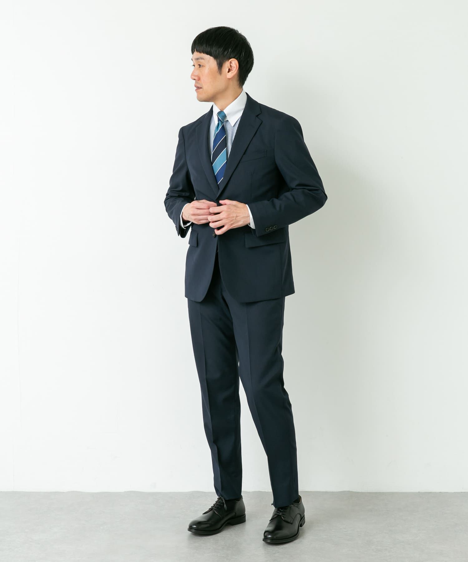 URBAN RESEARCH DOORS「LIFE STYLE TAILOR　ウールライクコンフォータブルスマートパンツ」|スラックス|