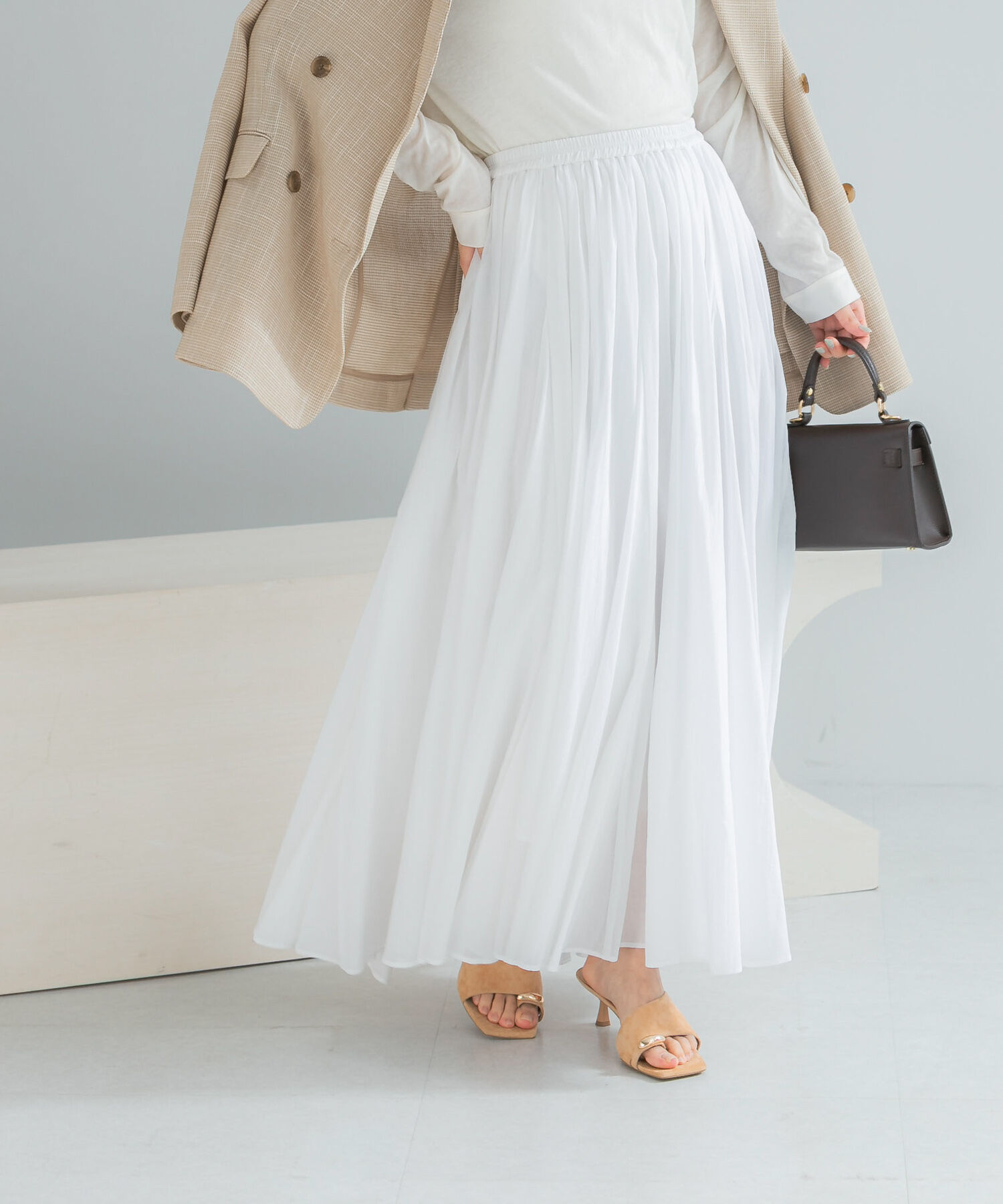 URBAN RESEARCH ROSSO「コットンボリュームマキシスカート」|スカート|