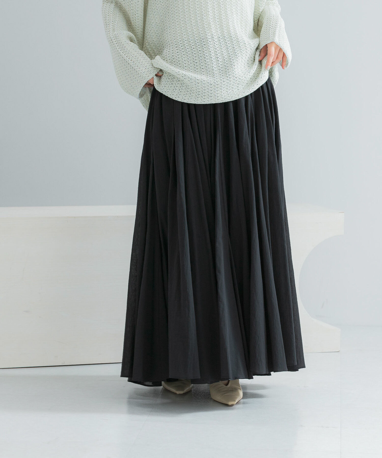 URBAN RESEARCH ROSSO「コットンボリュームマキシスカート」|スカート|