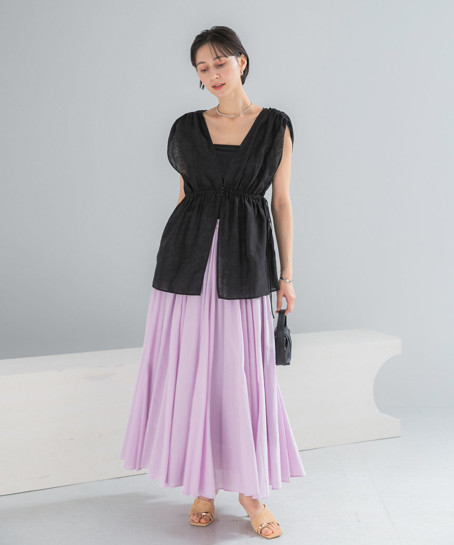 URBAN RESEARCH ROSSO「コットンボリュームマキシスカート」|スカート|