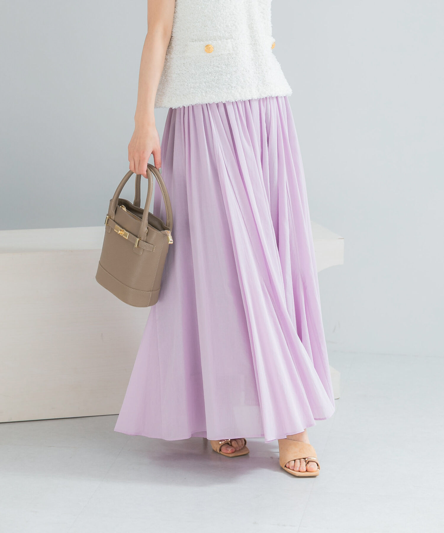 URBAN RESEARCH ROSSO「コットンボリュームマキシスカート」|スカート|