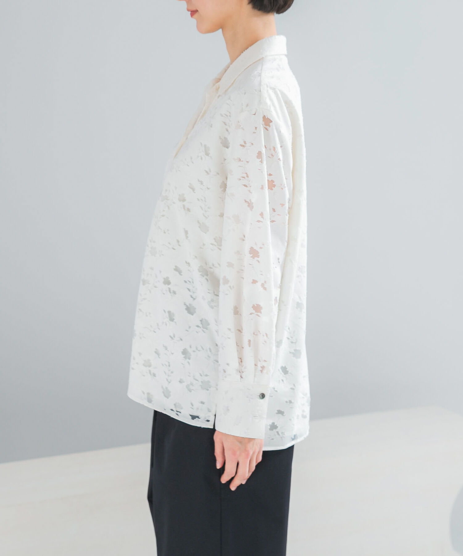 URBAN RESEARCH ROSSO「オープンカラーレースシャツ」|シャツ・ブラウス|