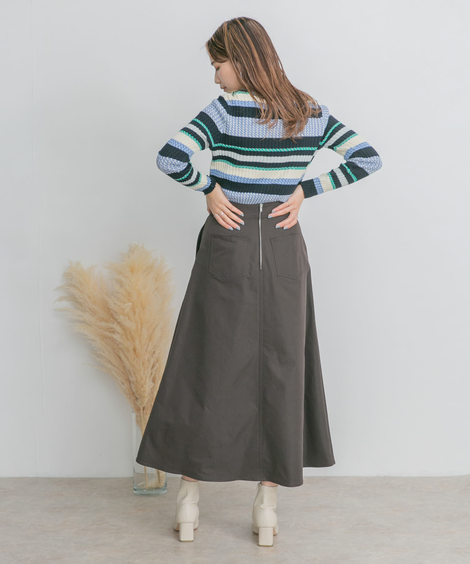  「ツイルフレアロングスカート」|スカート|