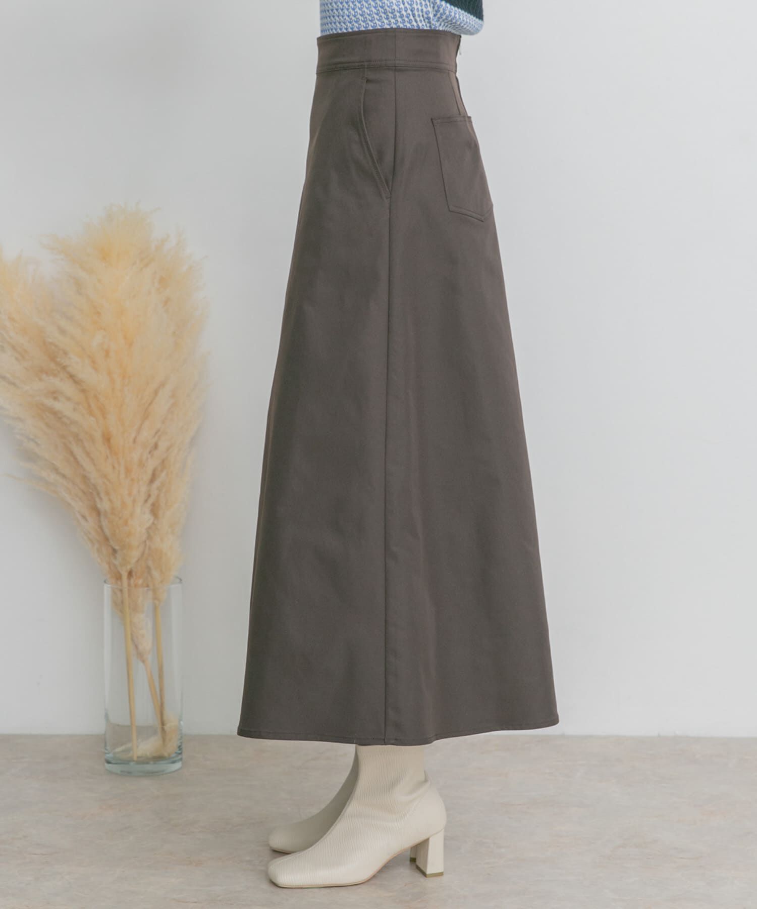  「ツイルフレアロングスカート」|スカート|