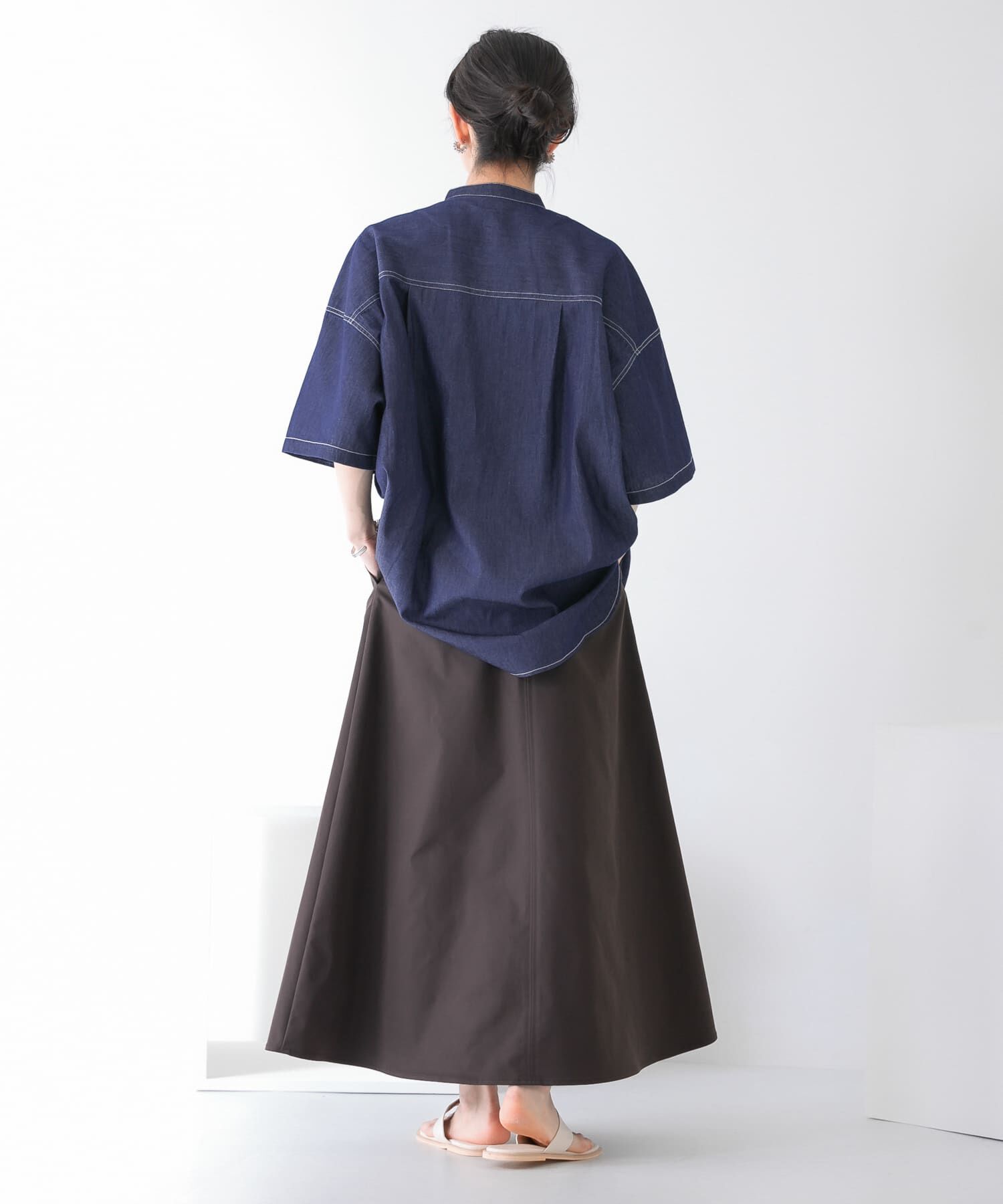  「ツイルフレアロングスカート」|スカート|