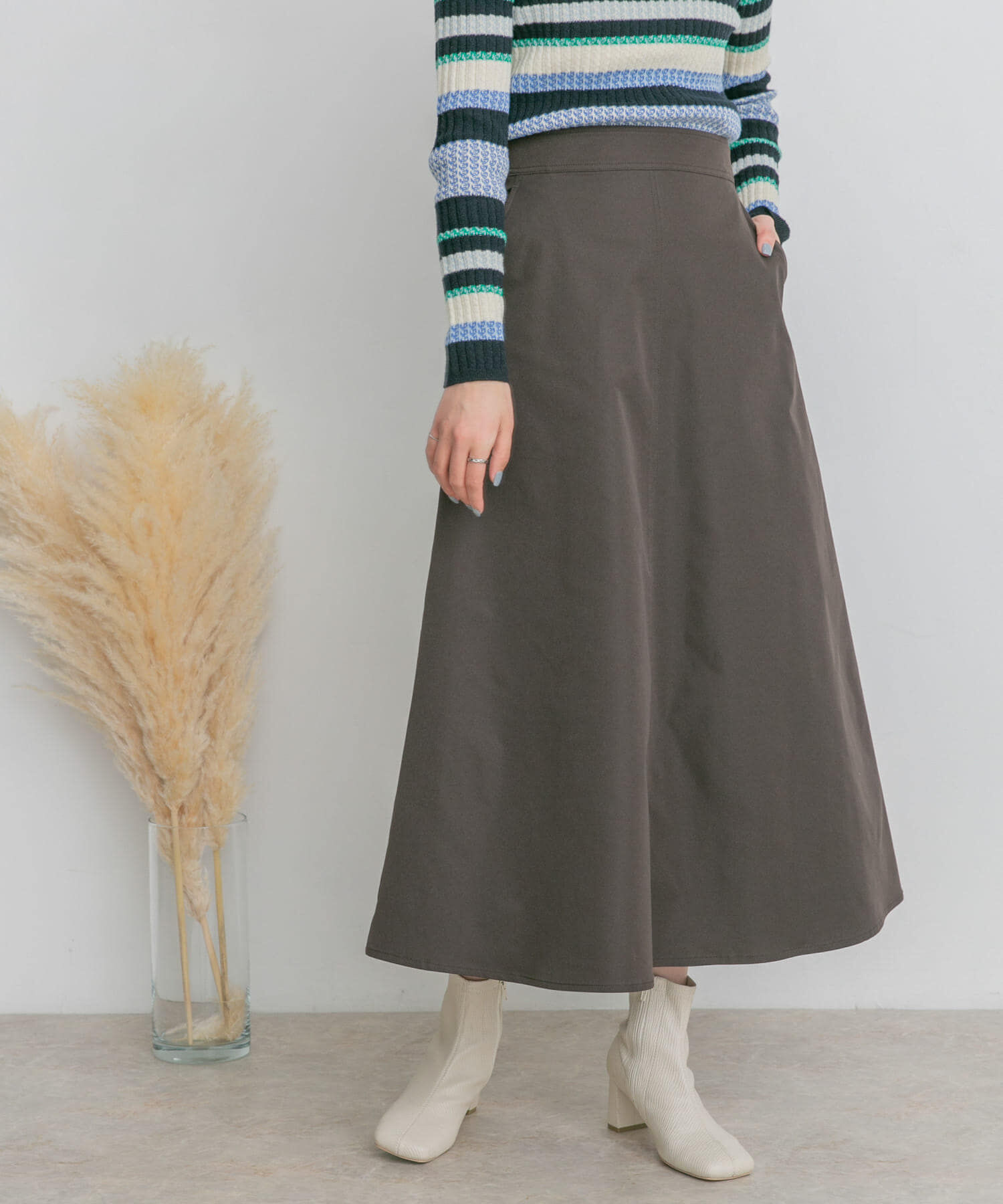  「ツイルフレアロングスカート」|スカート|