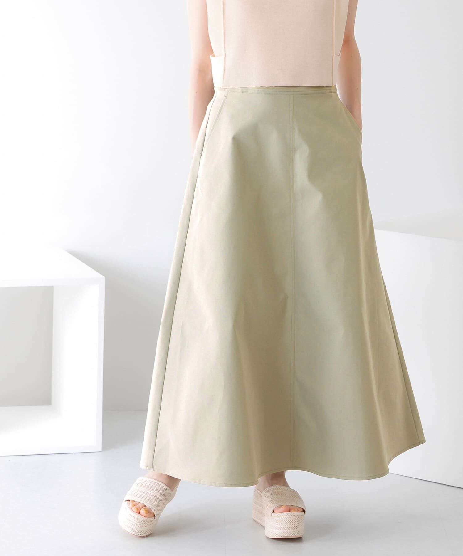  「ツイルフレアロングスカート」|スカート|