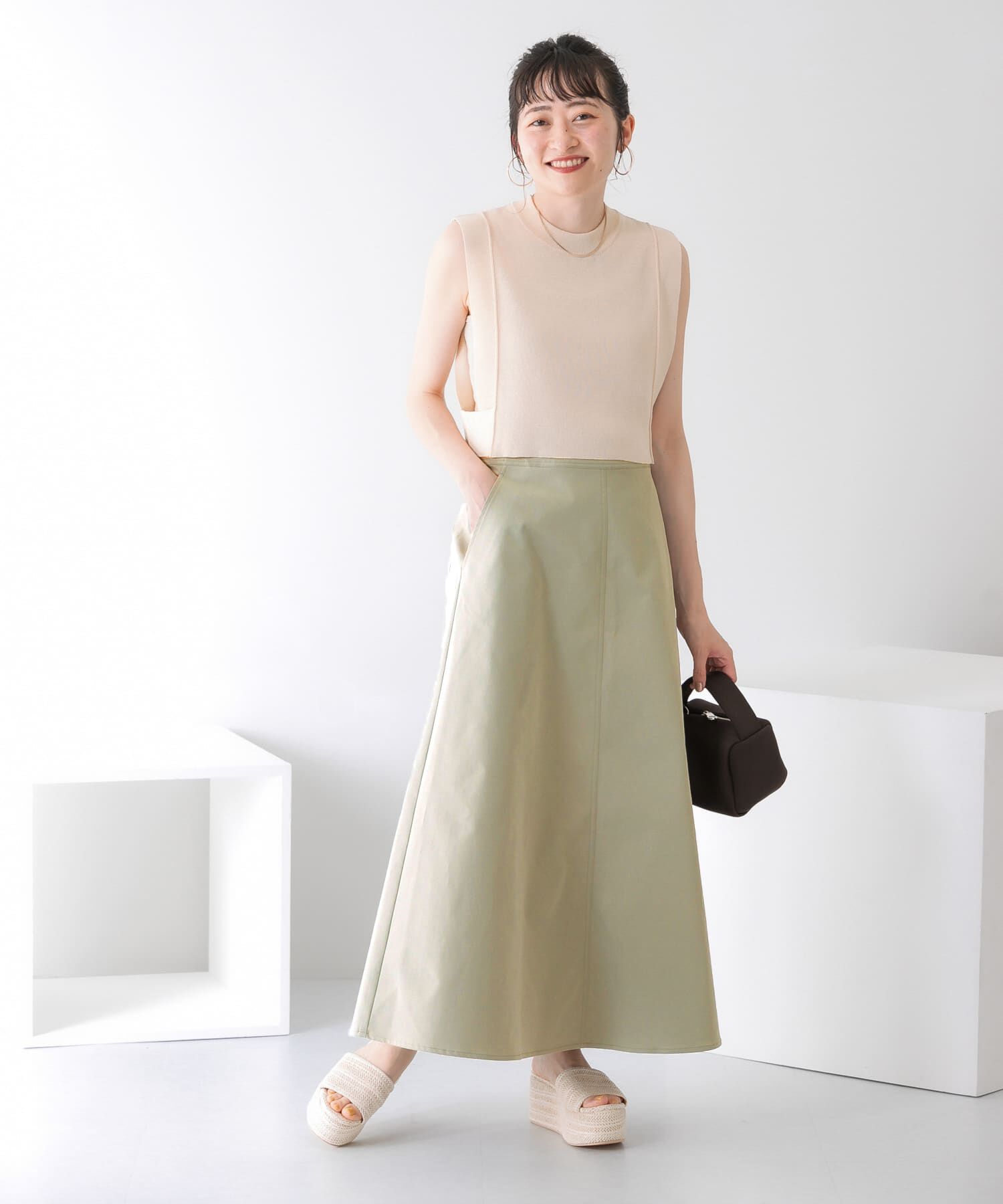  「ツイルフレアロングスカート」|スカート|