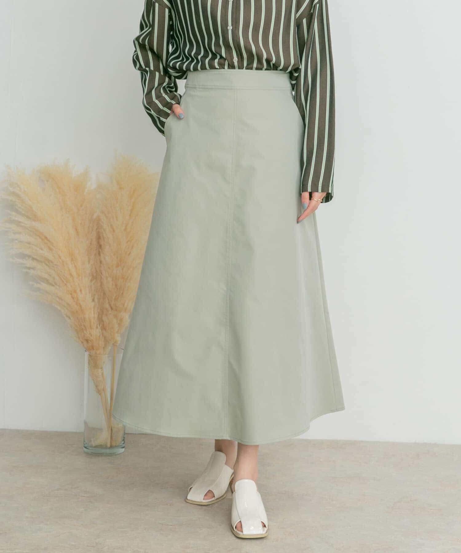  「ツイルフレアロングスカート」|スカート|