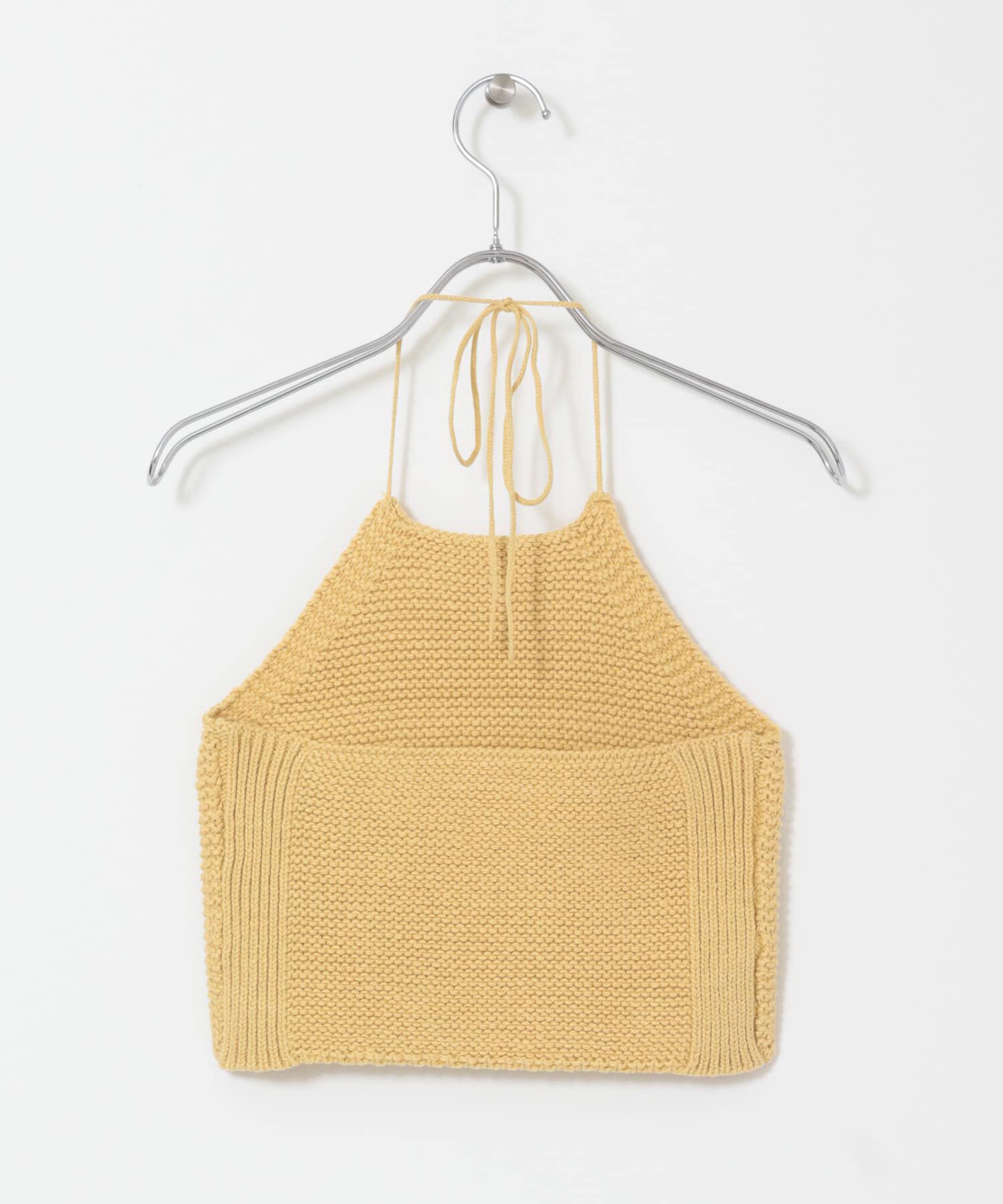  「ガーター編みホルターニット」|ニット・セーター|