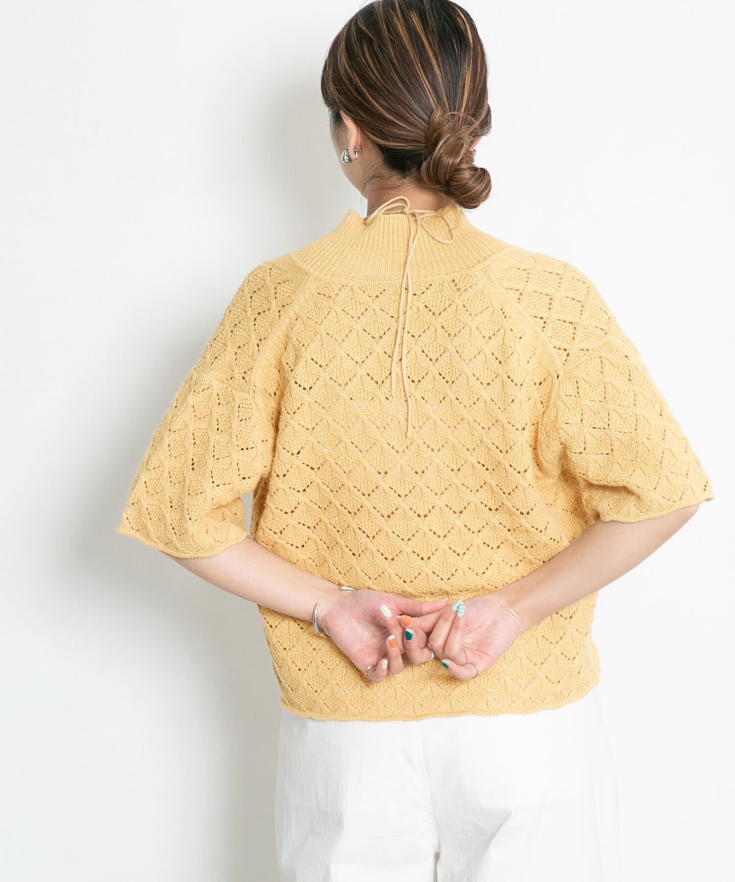  「ガーター編みホルターニット」|ニット・セーター|