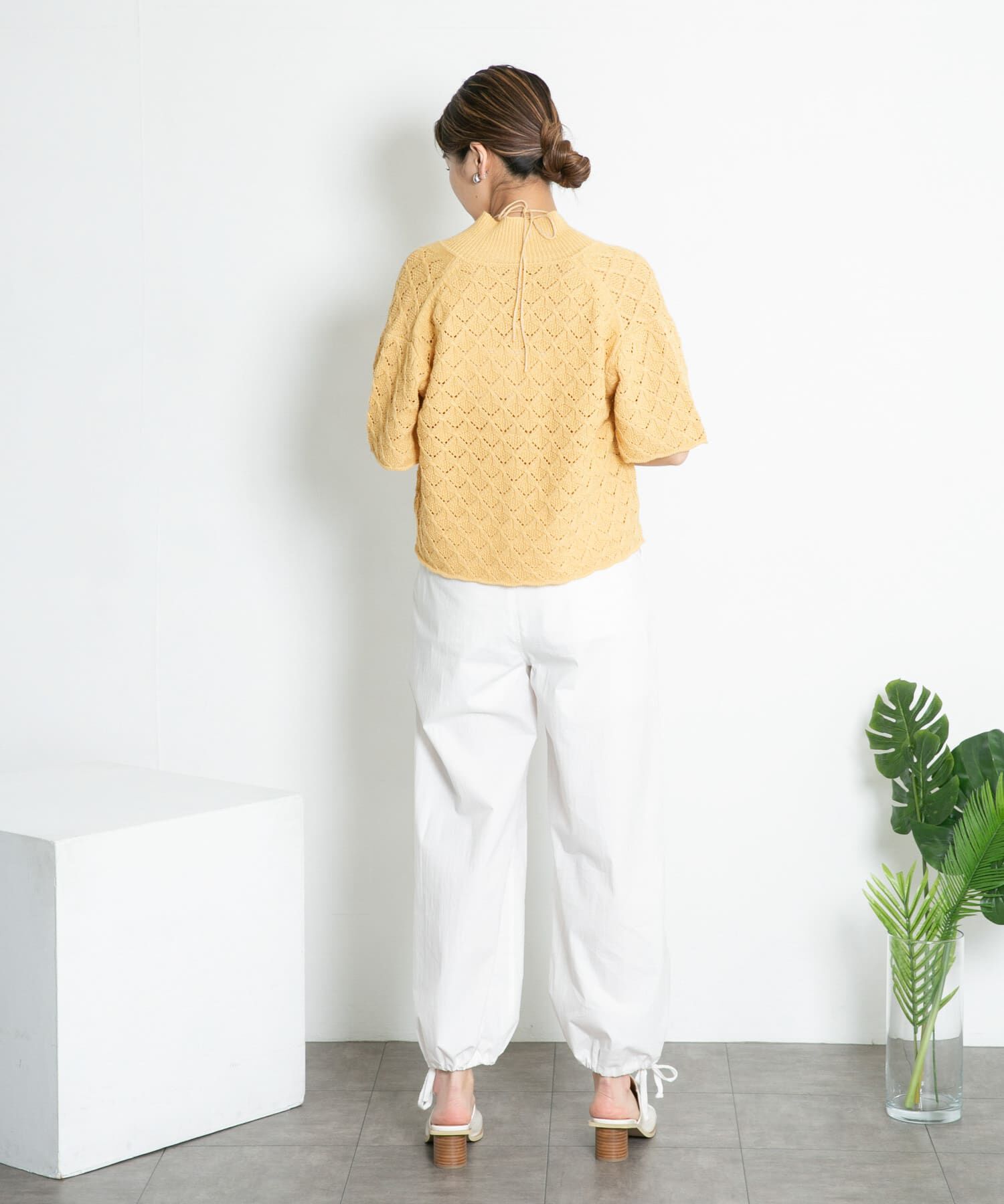  「ガーター編みホルターニット」|ニット・セーター|