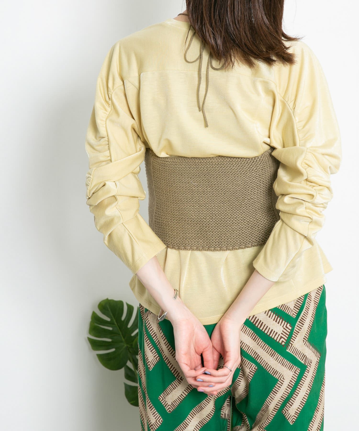  「ガーター編みホルターニット」|ニット・セーター|