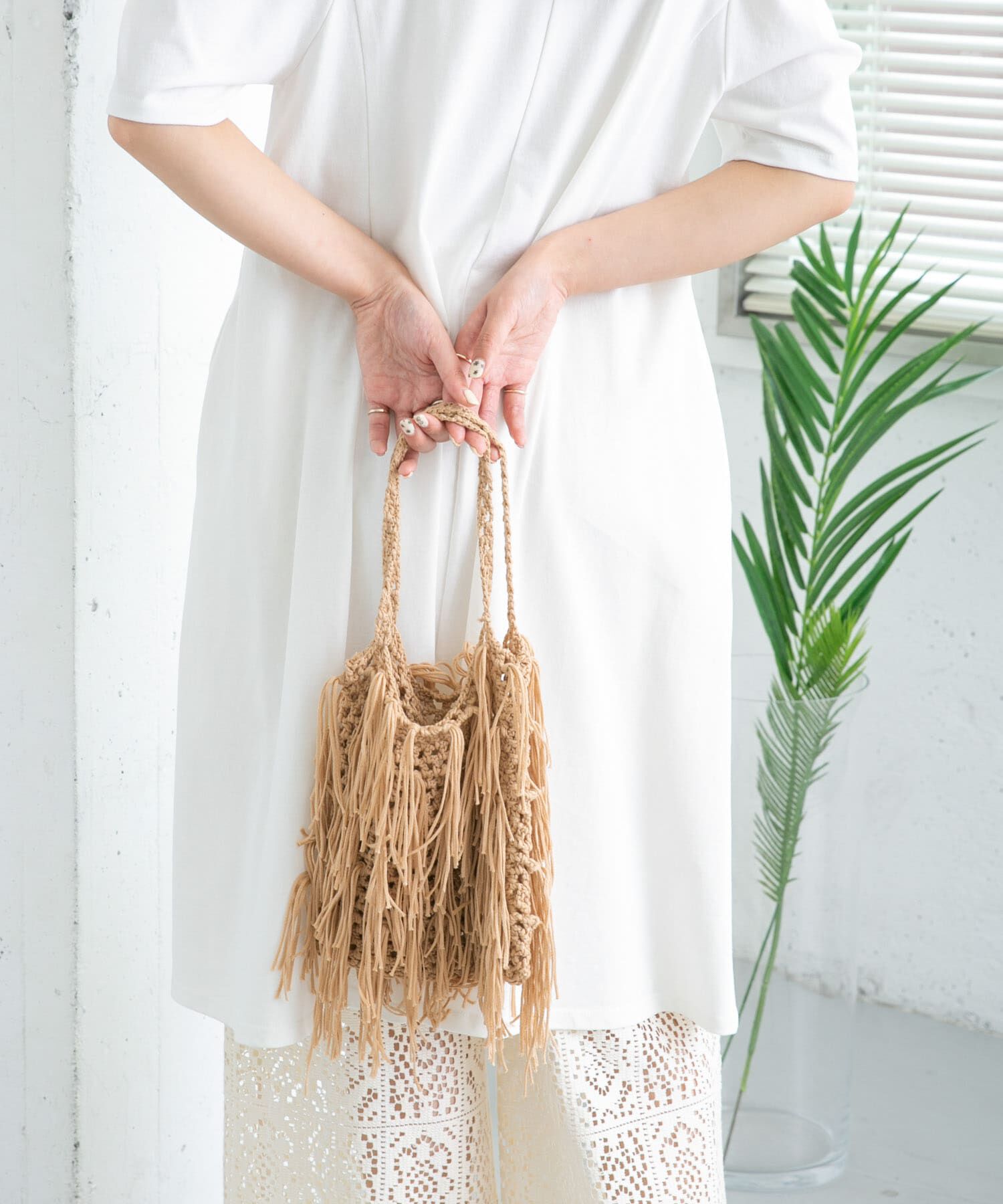 「フリンジニットBAG」|ハンドバッグ|