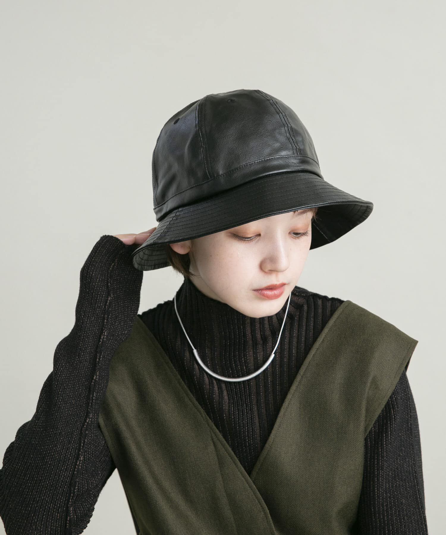  「レザーバケットHAT」|ハット|