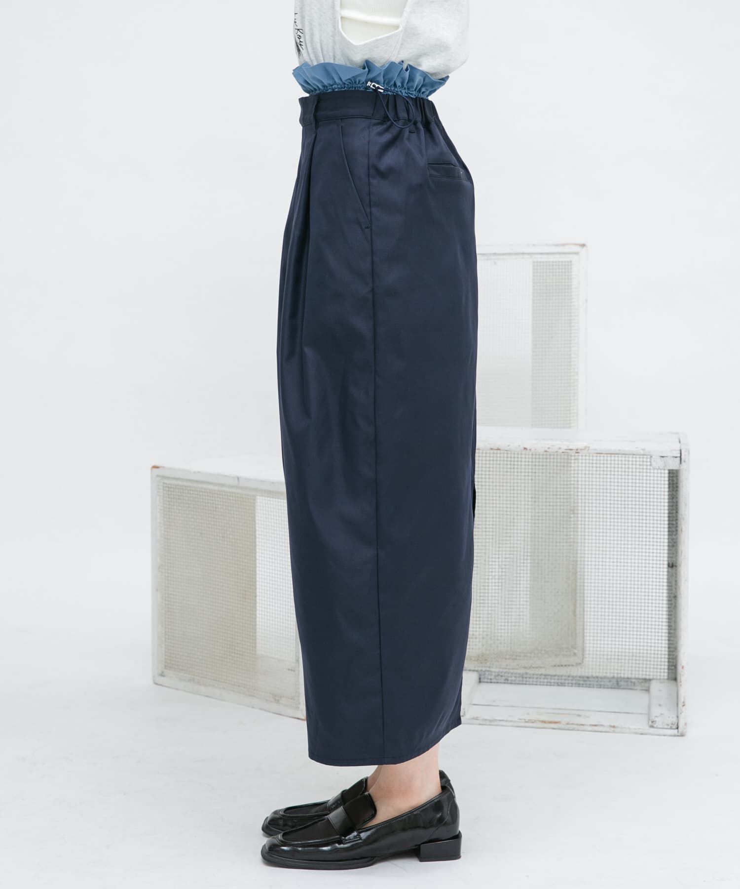  「ウエストドロストレイヤードスカート」|スカート|