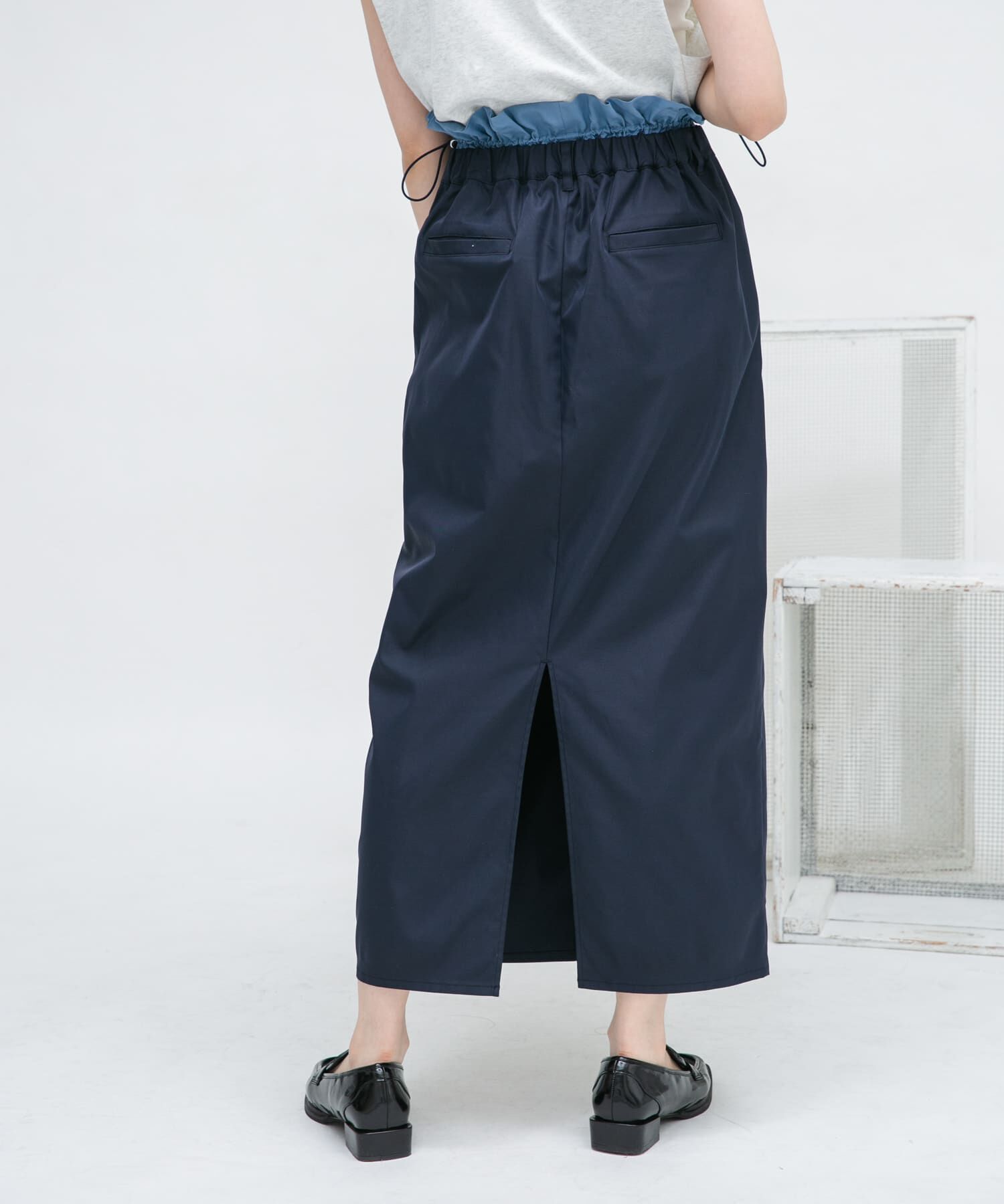  「ウエストドロストレイヤードスカート」|スカート|