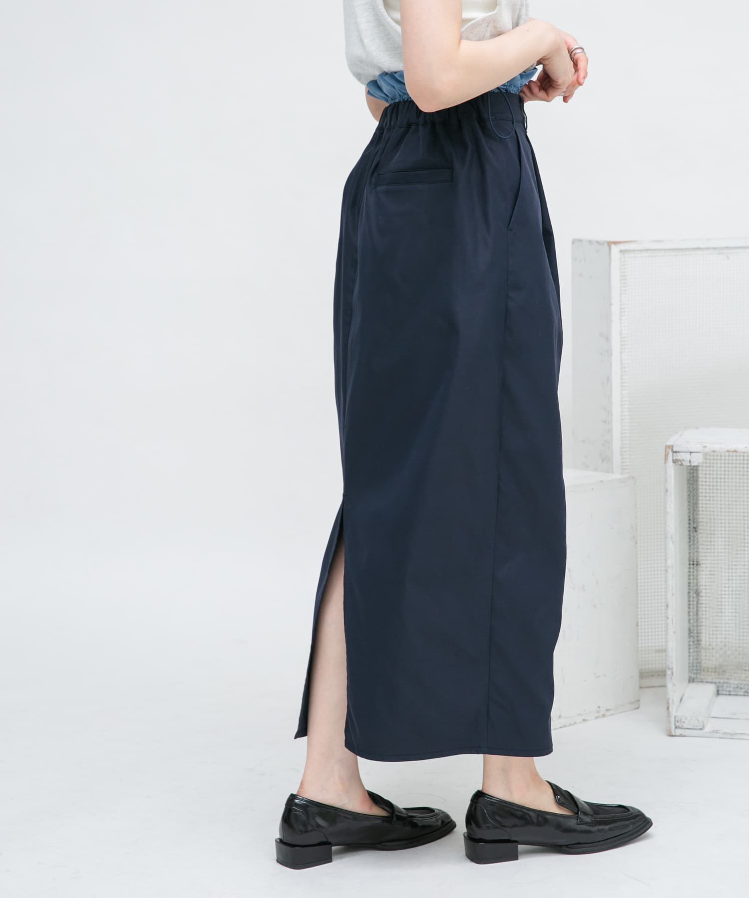  「ウエストドロストレイヤードスカート」|スカート|