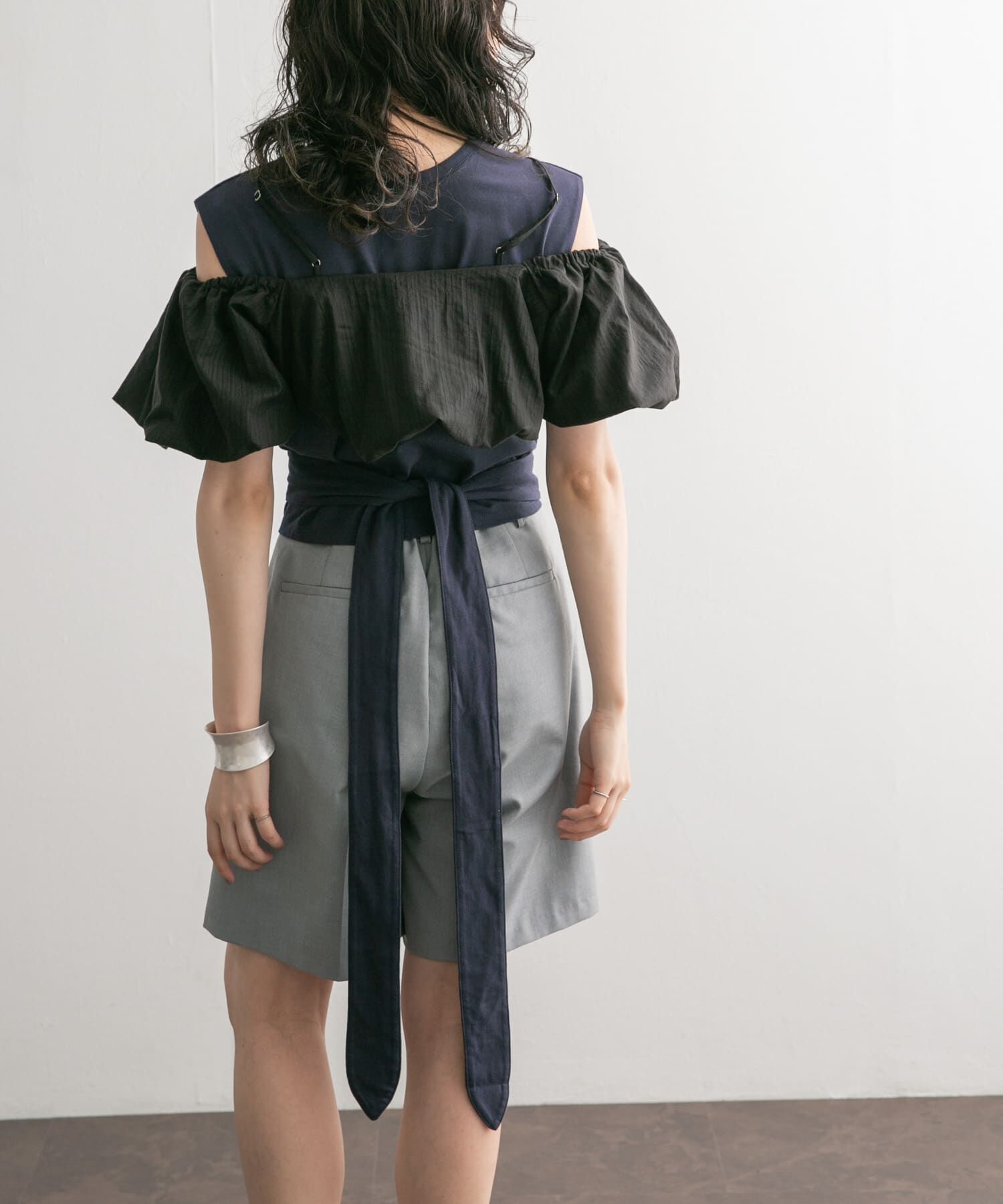  「ウエストノットノースリーブトップス」|Tシャツ・カットソー|